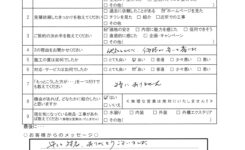 M様邸　脱衣所内装工事アンケート